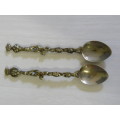 SILVER COLOUR SMALL SPOONS STAMPED ITALY