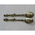 SILVER COLOUR SMALL SPOONS STAMPED ITALY