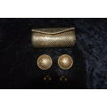 Whiting and Davis lipstick case with matching earrings and free gift reduced !!!!!!!!!!!!!