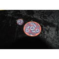 Hip enamel glazzed pendant and adjustable matching ring
