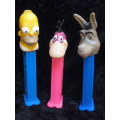 PEZ DISPNSORS COLLECTABLE X 3