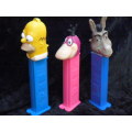 PEZ DISPNSORS COLLECTABLE X 3