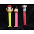 PEZ DISPENSORS COLLECTABLE X 3