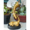 BRONZE GIRAFFE WITH BABY STUNNING !!!!!!!REDUCED !!!!!!!ITS REAL BRONZE!!!!!!!!!REDUCED MORE