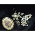 VINTAGE LIKE FASHION BROOCHES LOT X 3 STUNNING ITEMS!!!!!!!