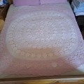 Stunning cotton crocheted large 1.85m unstretched table cloth