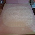 Stunning cotton crocheted large 1.85m unstretched table cloth