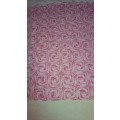 Vintage cotton hand crocheted shades of pink table cloth 85x85cm