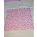 Vintage cotton hand crocheted shades of pink table cloth 85x85cm