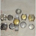 Mech and automatic vintage watch lot Nivada Citizen Pierpoint Tissot