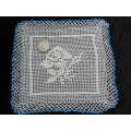 VINTAGE HAND CROCHETED COTTON JUG COVER WITH BEADS