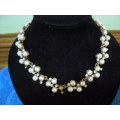 FOUX PEARL NECK NECKLACE 47 CM LONG 1 STONE MISSING BUT LOVELY