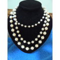 FOUX PEARL 3 STRAND NECKLACE