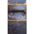 Vintage 1960` ladies bag with satain inner and silk hankie