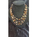 4 strand glass beaded necklace