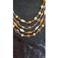 4 strand glass beaded necklace