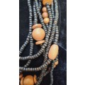 Vintage wooden beaded necklace