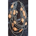 Vintage wooden beaded necklace