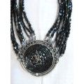 9 STRAND FASHION NECKLACE WITH PENDANT