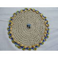 VINTAGE COTTON JUG COVER WH BEADS