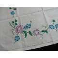TRAY CLOTH VINTAGE COTTON HAND PAINTED