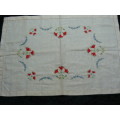 VINTAGE COTTON EMBROIDER TRAY LOTH