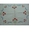 VINTAGE COTTON EMBROIDER TRAY LOTH
