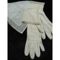MOST STUNNING BADED GLOVED M WITH FREE HANKIE VINTAGE !!!!!!!!!