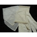MOST STUNNING BADED GLOVED M WITH FREE HANKIE VINTAGE !!!!!!!!!