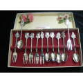 12 PIECE DESERT SPOONS AND FORKS MADE IN HOLAND ORIGINAL BOX