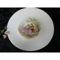 PLATE X 2  24.5 CM CONTINENTAL CHINA MADE IN S A ROMANCE
