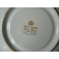 ROYAL ALBERT SOUCERS X 2 SILER MAPLE WITH GOLD RIM