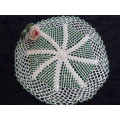 HAND CROCHETED WITH GLASS BEADS JUG COVER 17 CM