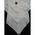 VINTAGE COTTON HANKIES EMBROIDERED WITH ROSES