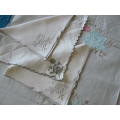 VINTAGE COTTON EMBROIDERED TABLE CLOTH WITH 3 NAPPKINS