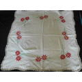 COTTON VINTAGE EMBROIDERED TABLE CLOTH WITH I FREE NAPPKIN FOR CHRISTMAS