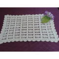 VINTAGE HAND CROCHETED COTTON TRAY CLOTH