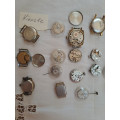 Lot 15 various ladies watch movements and housings for spares or repair