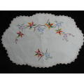 VINTGE COTTON EMBROIDERED TRAY CLOTH