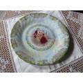 LARGE PORCELAIN ROMANTIC SCENCE PLATE FROM JAPAN WITH MOTHER  OF PEARL