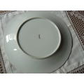LARGE PORCELAIN RMANTIC SCENCE PLATE FROM JAPAN WITH MOTHER  OF PEARL