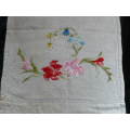 VINTAGE COTTON EMBROIDERED TRAY CLOTH CAN BE USED AS GUEST TOWEEL