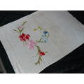 VINTAGE COTTON EMBROIDERED TRAY CLOTH CAN BE USED AS GUEST TOWEEL
