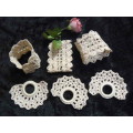 VINTAGE HAND CROCHETED SMALL SERVIETTE RINGS
