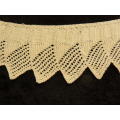 LENGHT OF VINTAGE HAND KNITTED EDGING 127 CM LONG