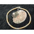 FOUX 2 TONED PEARL FASHION CHAIN WITH SHELL 57 CM