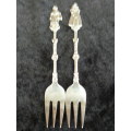 SILVER TONED PICKLE FORKS