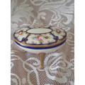 Stunning fine porcelain Noritake hand painted with cobalt blue and gold trinket