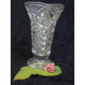 CUT GLASS VASE