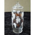 GLASS JAR WITH LOVELY PATTERN